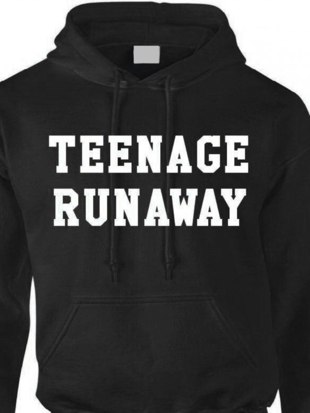 New Teenage Runaway Black Hoodie Fleece Sweatshirt